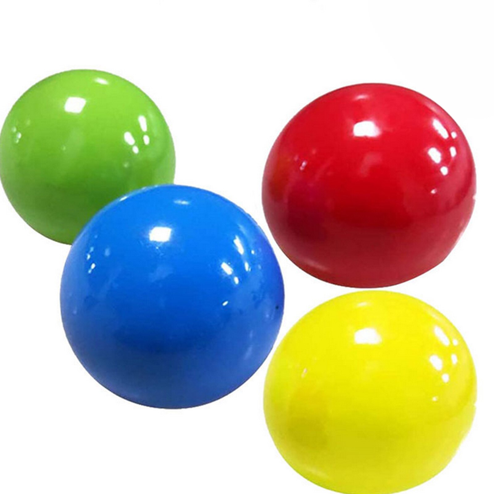 3Pcs Anti-stress Stick Wall Balls Sticky Ceiling Ball l Bounce Decompression Toy Target Bal