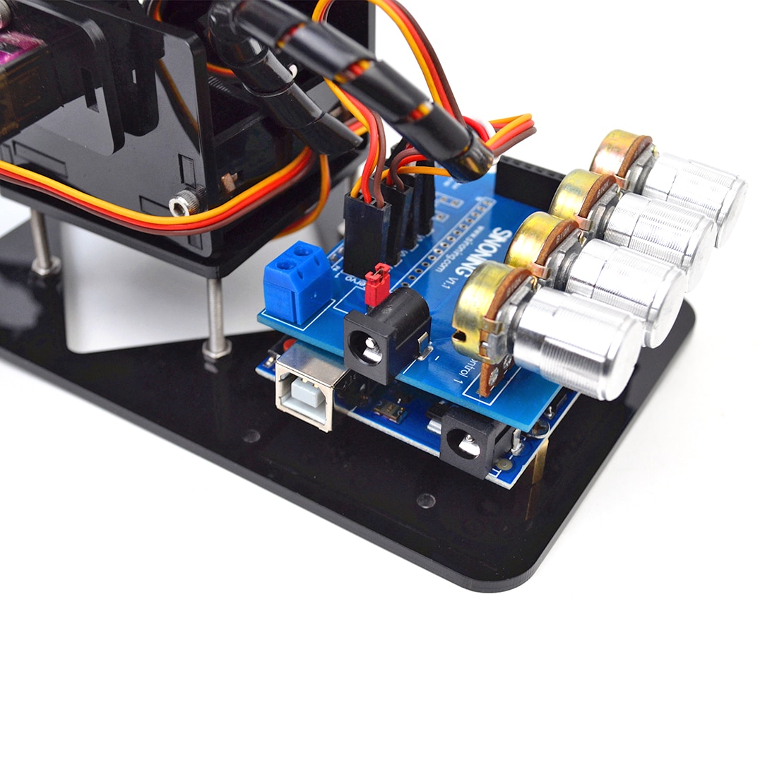 DIY Acrylic Robot Arm Robot Claw Arduino Kit 4DOF Mechanical Grab ...