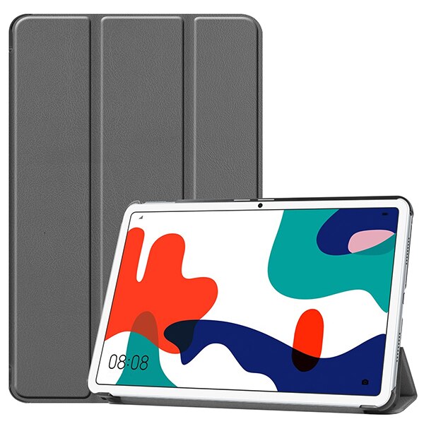 Étui pour tablette huawei matepad 10.4 , housse 3-w09 protection fine et pliable en 10.4 parties avec fonction veille automatique: Gris