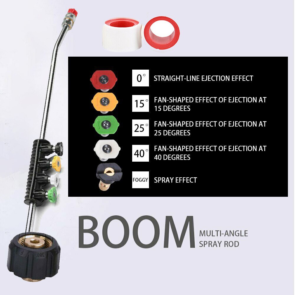 High Pressure Car Power Washer Spray Wand Lance 5 Nozzle Kit Washing Machines Metal Jet Lance Nozzles Adapter garden water wash