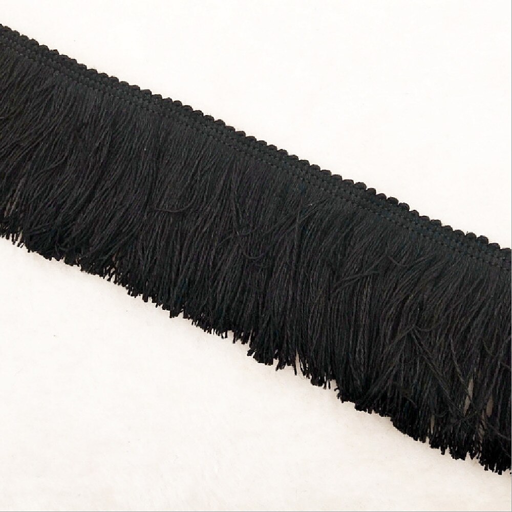 Yackalasi 12 yards/lot kort lugg flätad band tofs trimning ljus dubbel band lugg 6cm lång
