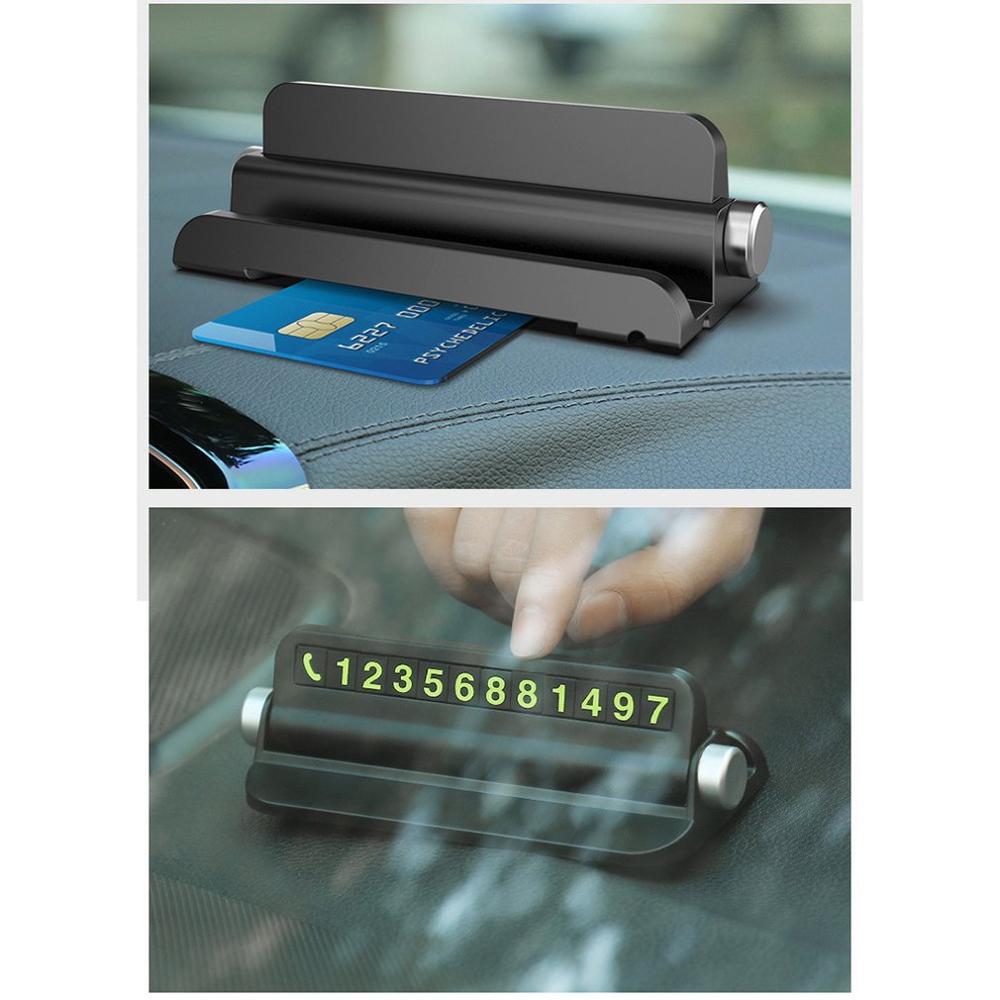 Mobile Phone Holder Car Park Stop Temporary Parking Phone Number Card Plate Phone Card Luminous Magnetic Car Stickers