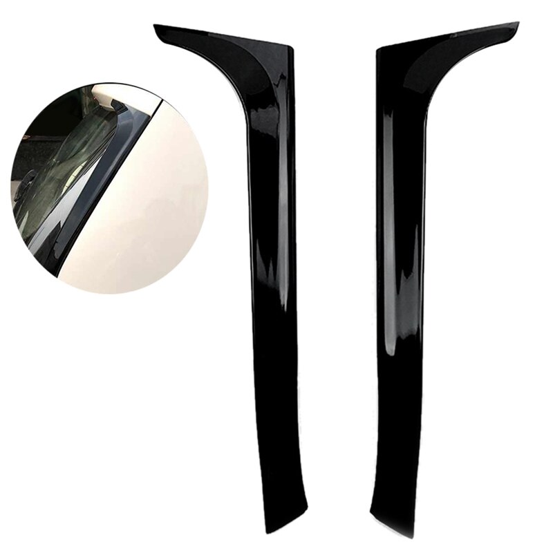 Glans sort bageste sidevinge spoiler klistermærker trim cover til vw golf 6 mk6 ikke til golf 6 gti / r: Default Title