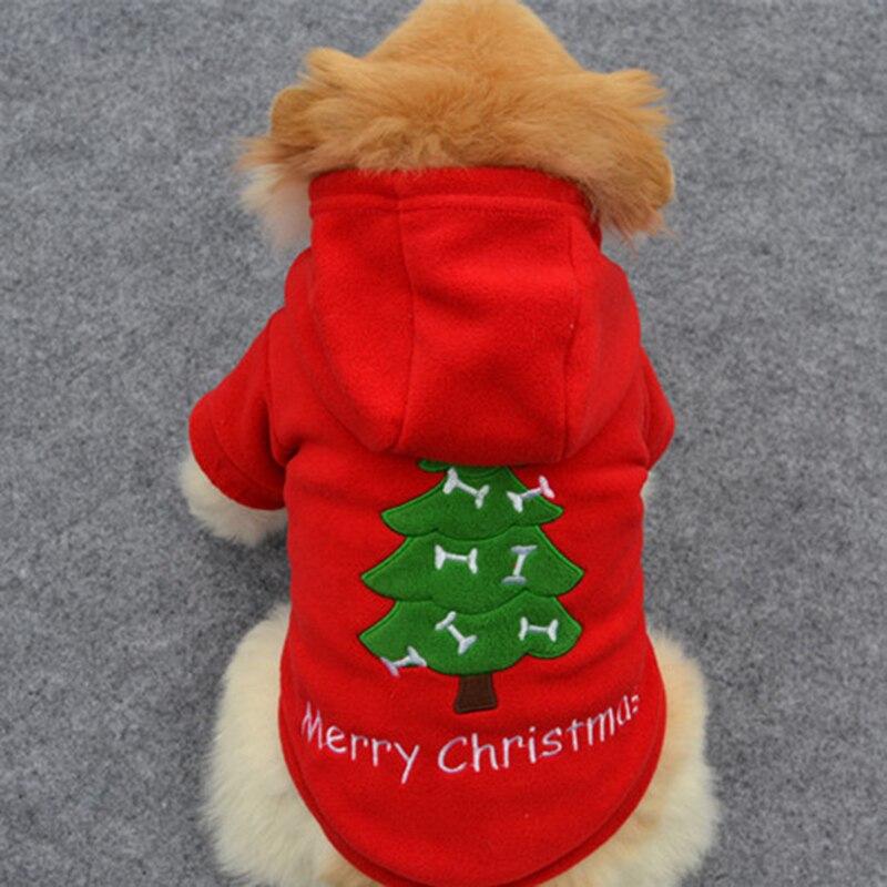 Frohe Weihnachten Winter Hundebekleidung Für Kleine Hunde Chihuahua Mit Kapuze Mantel Jacke Für Hund Katze Warmen Mantel Weiche Baumwolle Haustier kleidung
