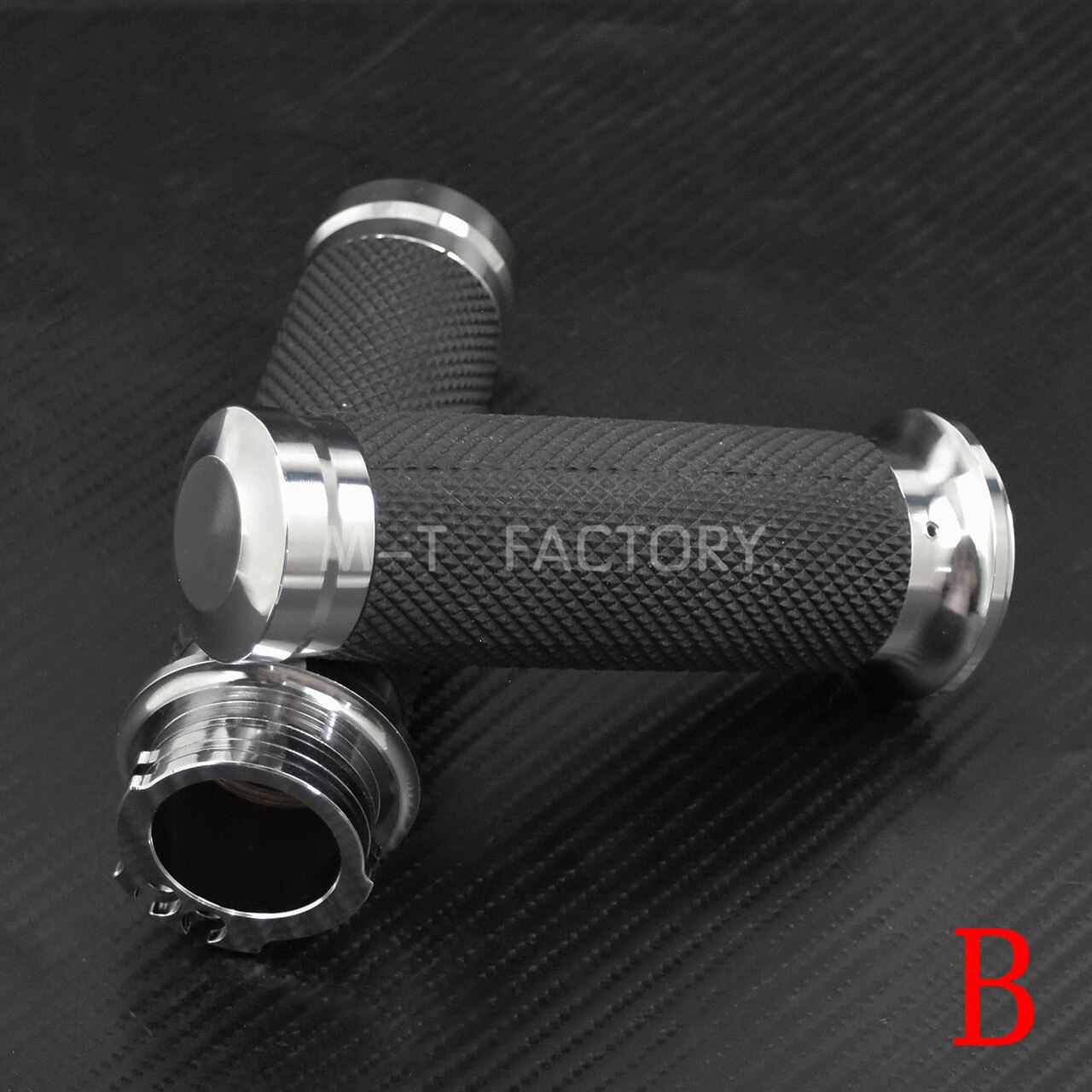 Motorfiets 1''25mm Handvatten Cnc Handle Bar Grips Voor Harley Sportster Touring Dyna Softail Cruiser Bobber Chopper Custom: Grips B