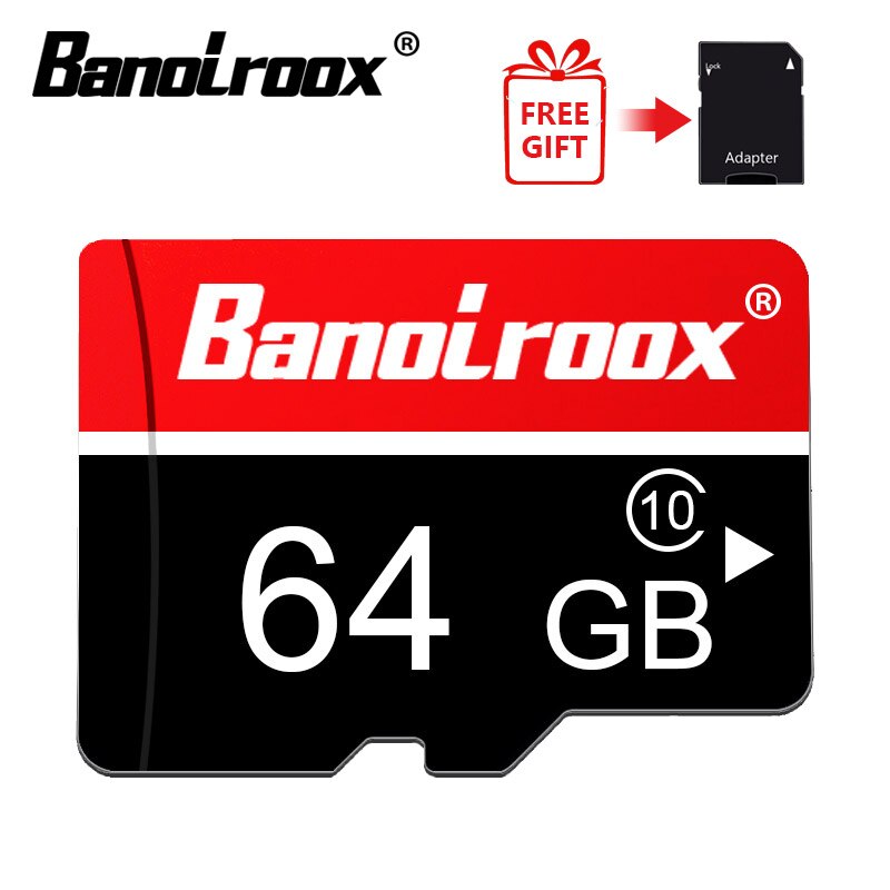 Banolroox Microsd Geheugenkaart 128Gb Micro Sd Kaart Class 10 16Gb 32Gb 64Gb Microsd Tf kaart Voor Smartphone/Camera/Gopro: 64GB