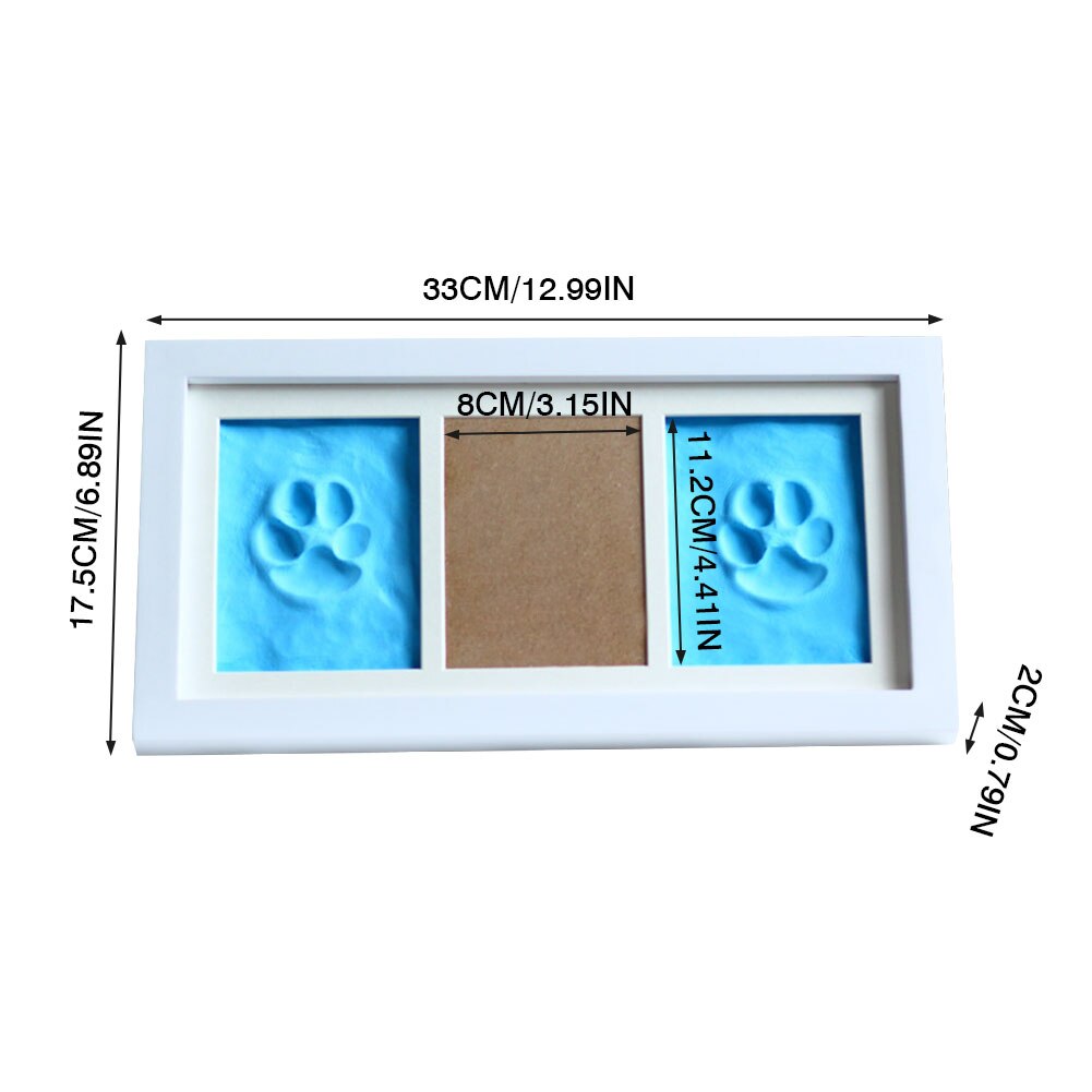 Pet Paw Print Kit Memorial Frame Set Dog Pawprint Keepsake Picture Frame Kit With Wooden Photo Frame And Clay For Home Decor