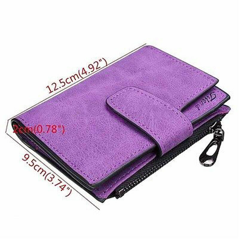 Mode Vrouwen Scrub Portemonnee Lederen Zip Hasp Portemonnee Clutch Handtas Kleine Mini Kaarthouder Zwart Roze Blauw Rood Paars bruin