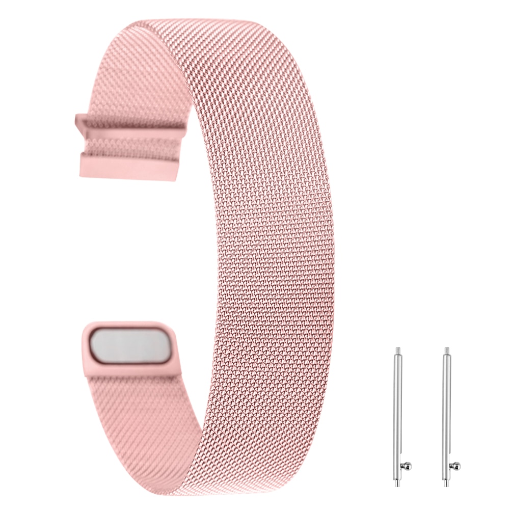 Universele Horlogeband 20Mm 22Mm Multi-Gekleurde Roestvrij Stalen Band Band Magnetische Aantrekkingskracht Vervanging Armband Met Lente Bars: rose pink / 22 Mm
