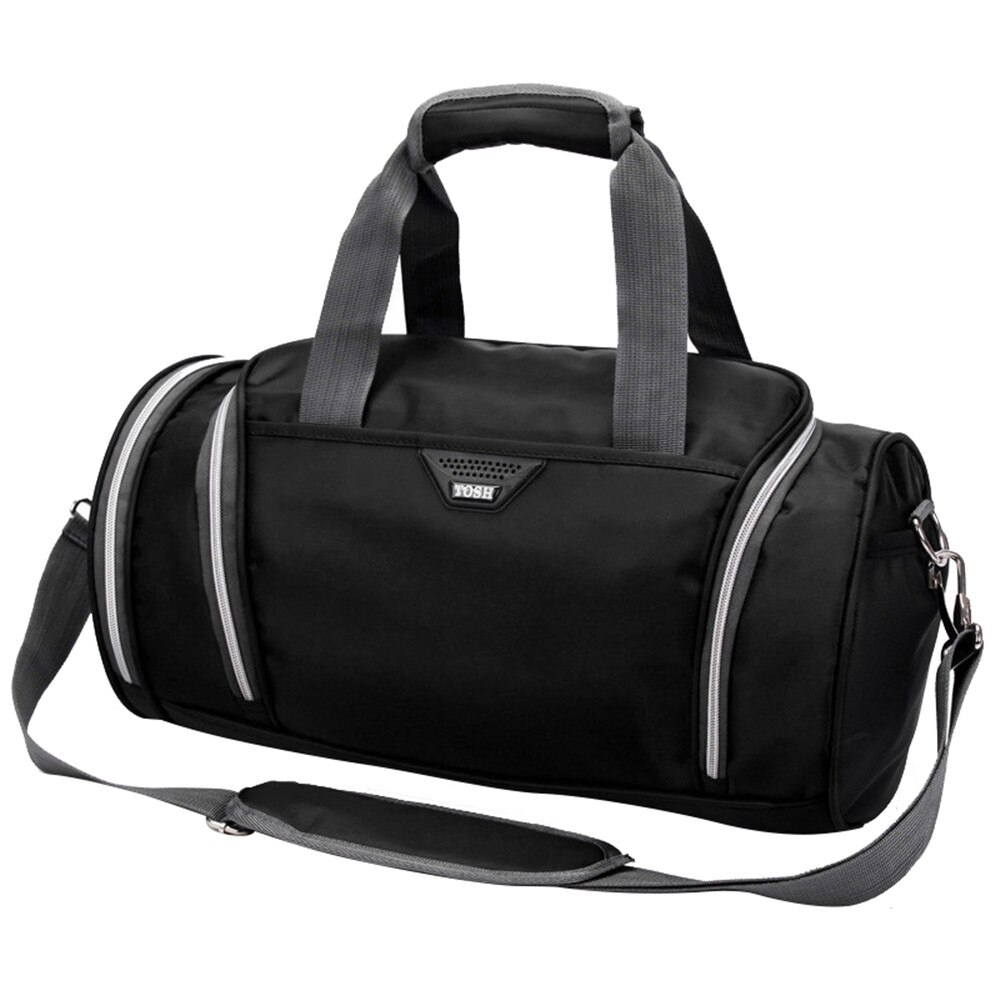 Märke stor weekender duffle bag nylon åkpåse populära paket tygväskor crossbody åkpåsar: Svart