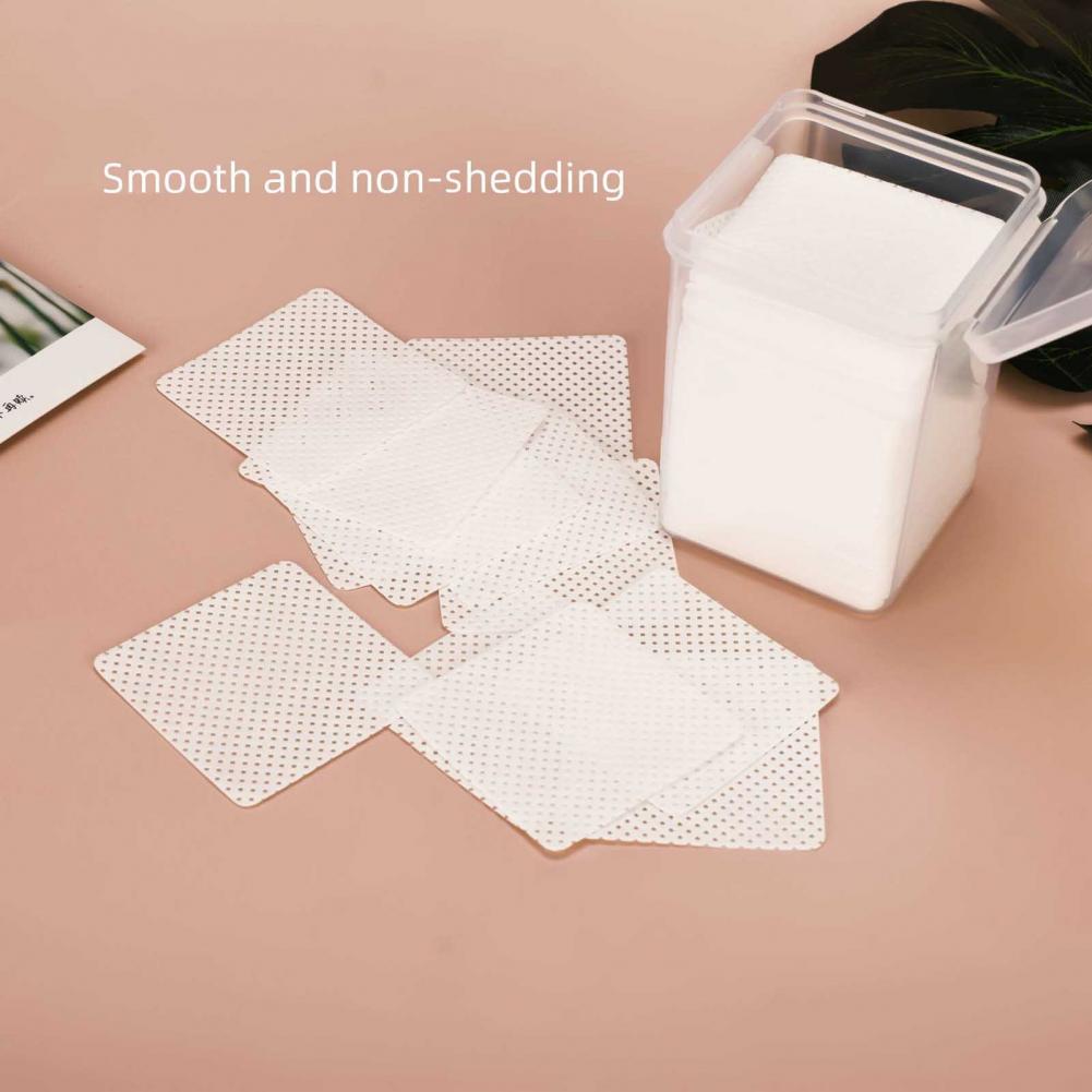 200Pcs/Box Cleaning Eraser Smooth Adhesive Remover Cotton False Eyelash Cleaner Paper Pad for Women