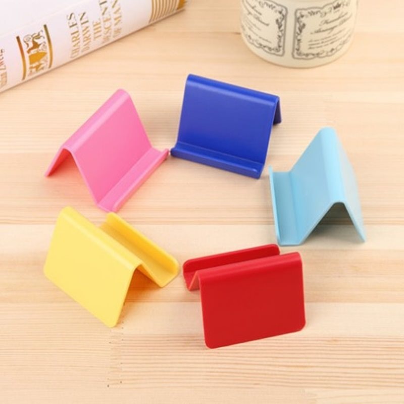 Universel couleur bonbon Support de téléphone Portable Portable Mini bureau Support Table téléphone Portable Smartphone Support couleur aléatoire