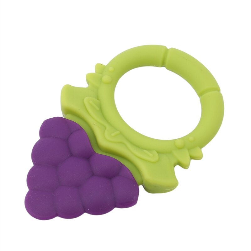Mordedor de silicona para bebé, fruta, fresa UVA, naranja, juguete para: Grape