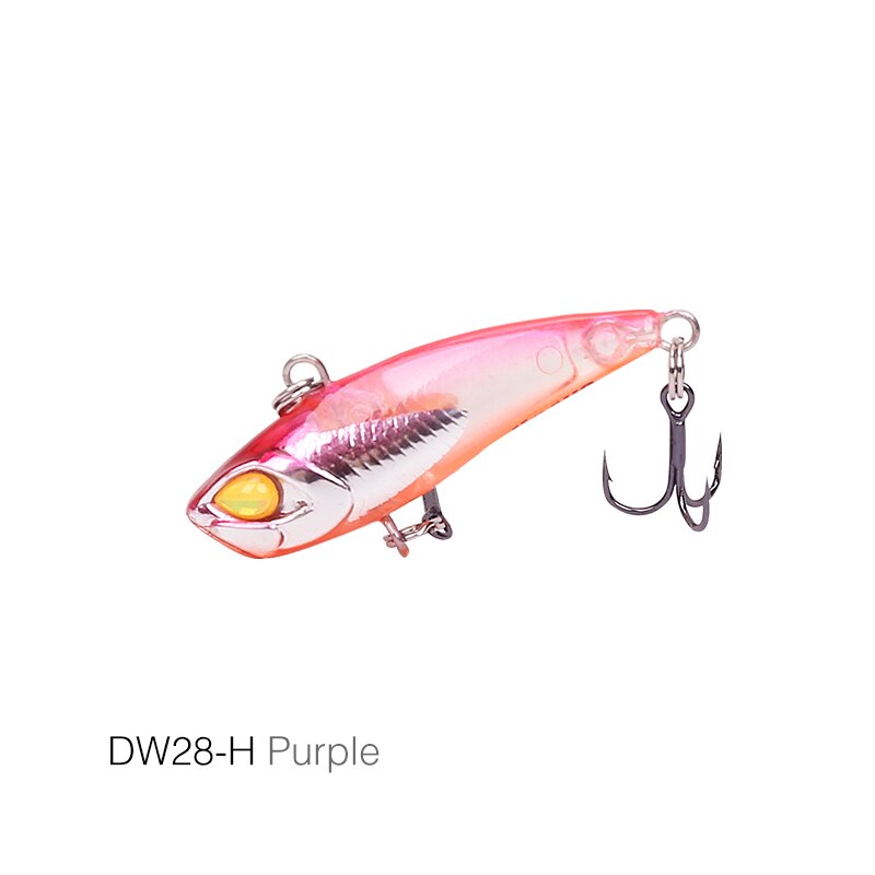 TSURINOYA leurre de pêche VIB DW28 coulant l'eau hiver glace gabarit leurre 40mm 3.8g tête de plomb en plastique Vibration Wobblers basse appât dur: DW28-H