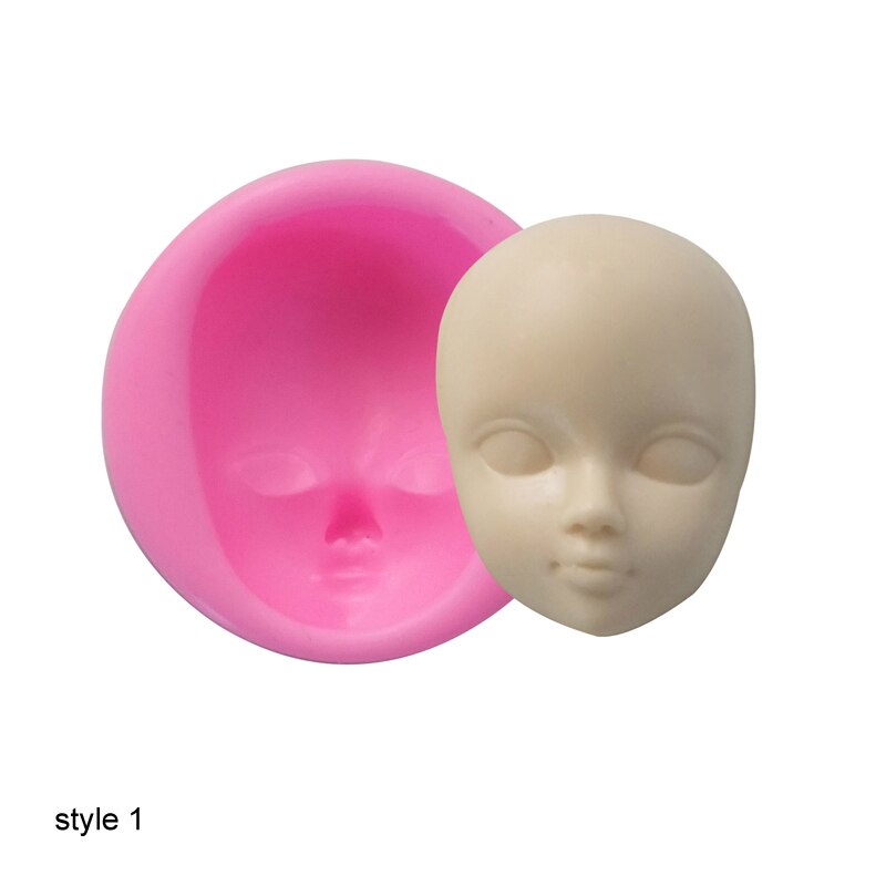 Girl Head Polymer Clay Fondant Cake Decorating Tool Human Face Chocolate Candy Jelly Baking 3D Baby Face DIY Boy Faces: style 1