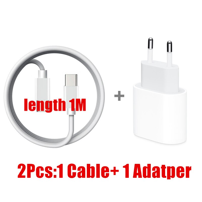 Usb C 18W Power Levering Type C Wall Charger Dual Usb C Kabel Voor Motorola Moto G Pro G8 g7 Power E6 E6s Plus Oneplus 8 7 T 6 T 6: Cable with Charger