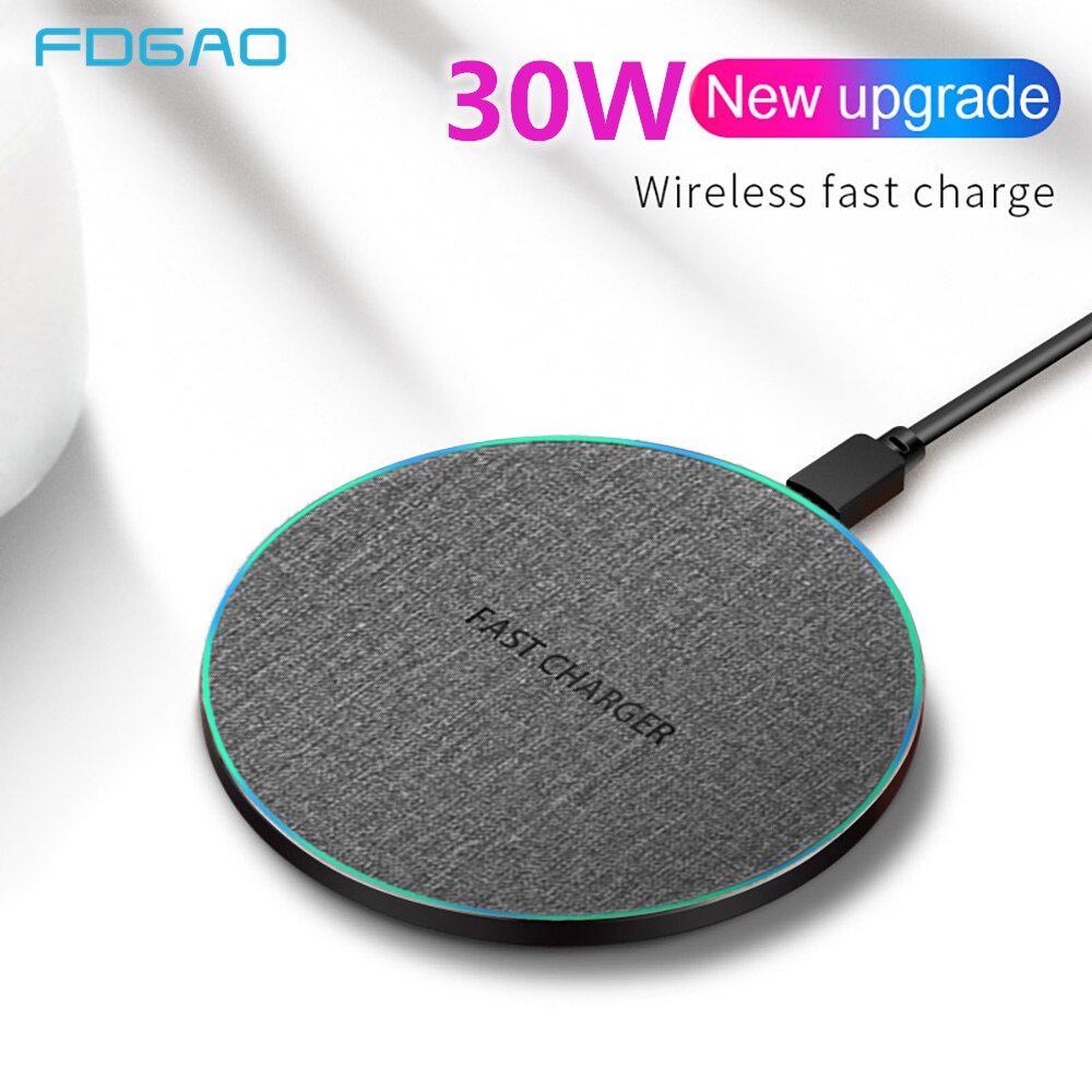 Fdgao 30W Snelle Draadloze Oplader Voor Samsung S20 S10 S9 Note 20 10 Qi Quick Opladen Voor Iphone 12 mini 11 Pro X Xr Xs Max 8 Plus