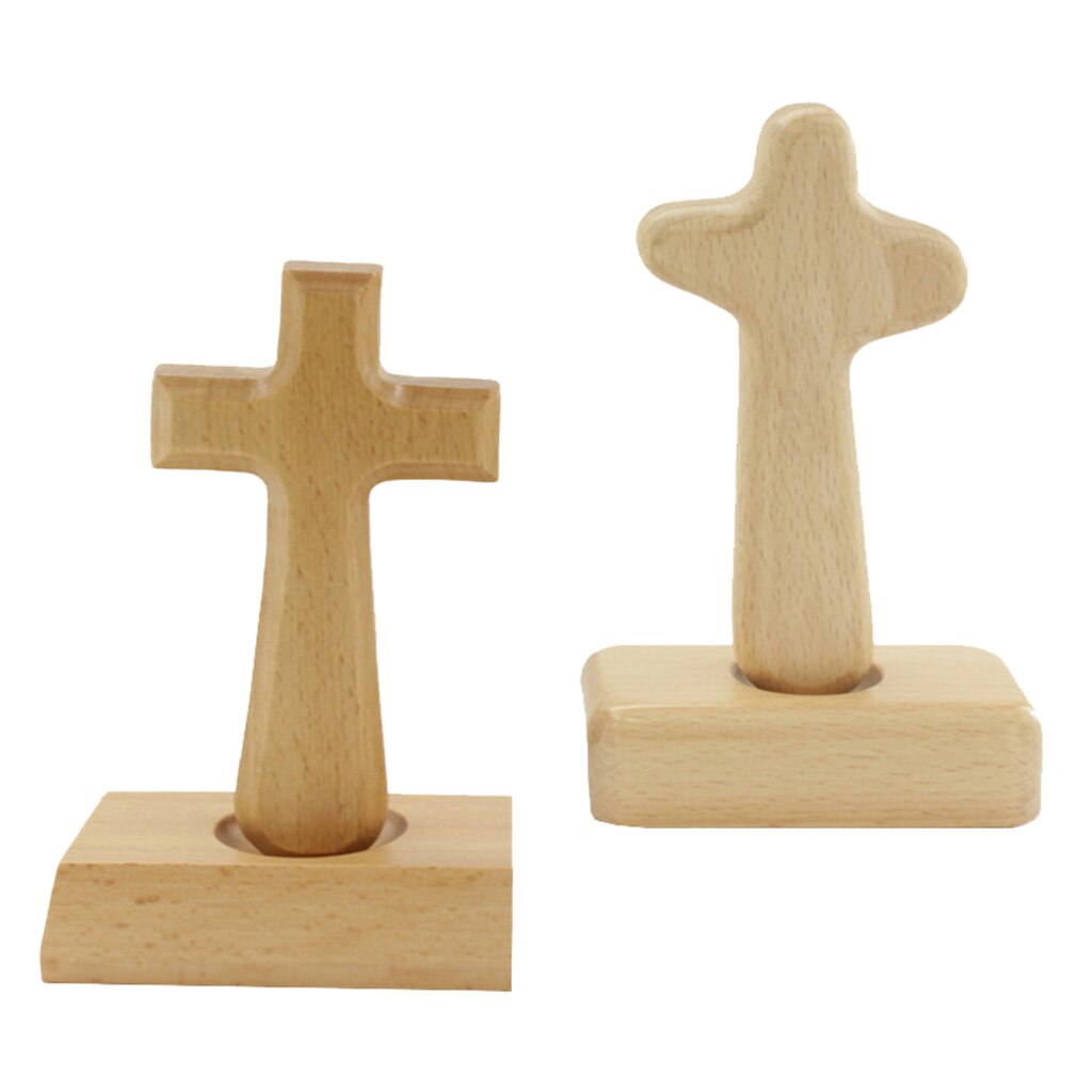 Kleine Heilige Staande Cross 5 &quot;Handgemaakte Altaar Cross Katholieke Moderne Decor