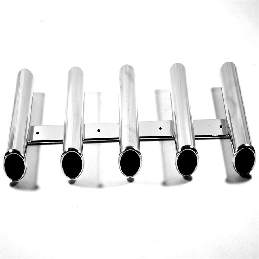 316 Stainless Steel 5 Link Fishing Rod Holder 5 Tubes Rod Pod Rack Boat Marine Yacht