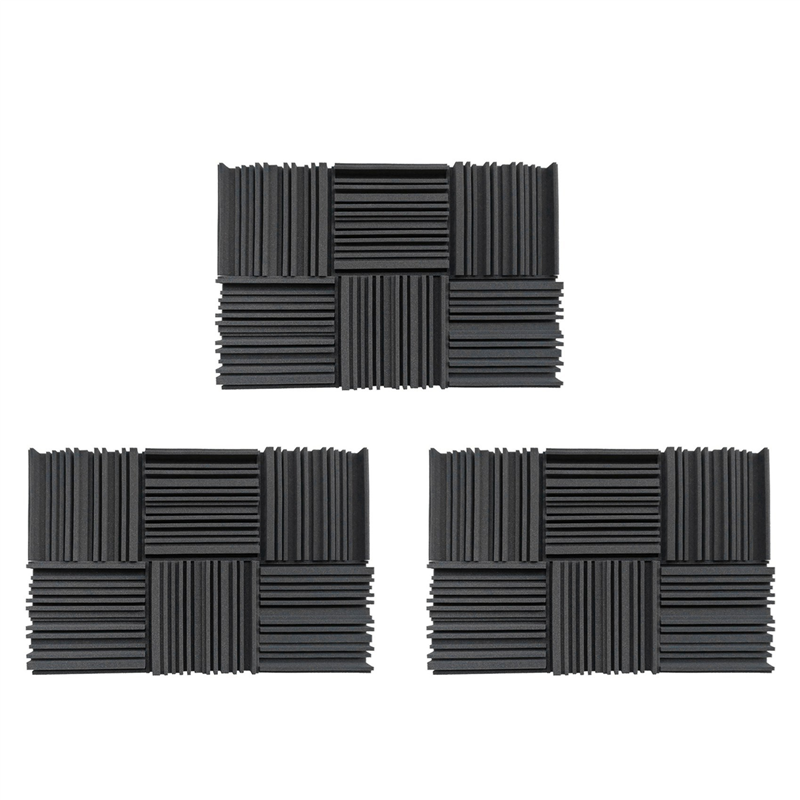 ABHT-18 Pcs Acoustic Studio Absorption Foam Panel Broadband Sound Absorber Periodic Groove Structure