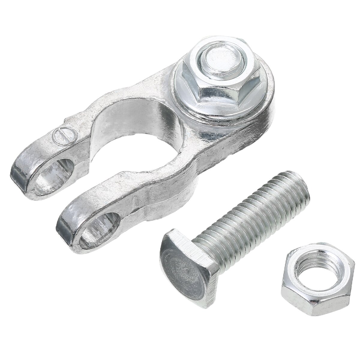 2pcs M8 Positive+Negative Battery Terminal Clamp Connector Auto Batteries Adapter Accessories for Car Van Boat