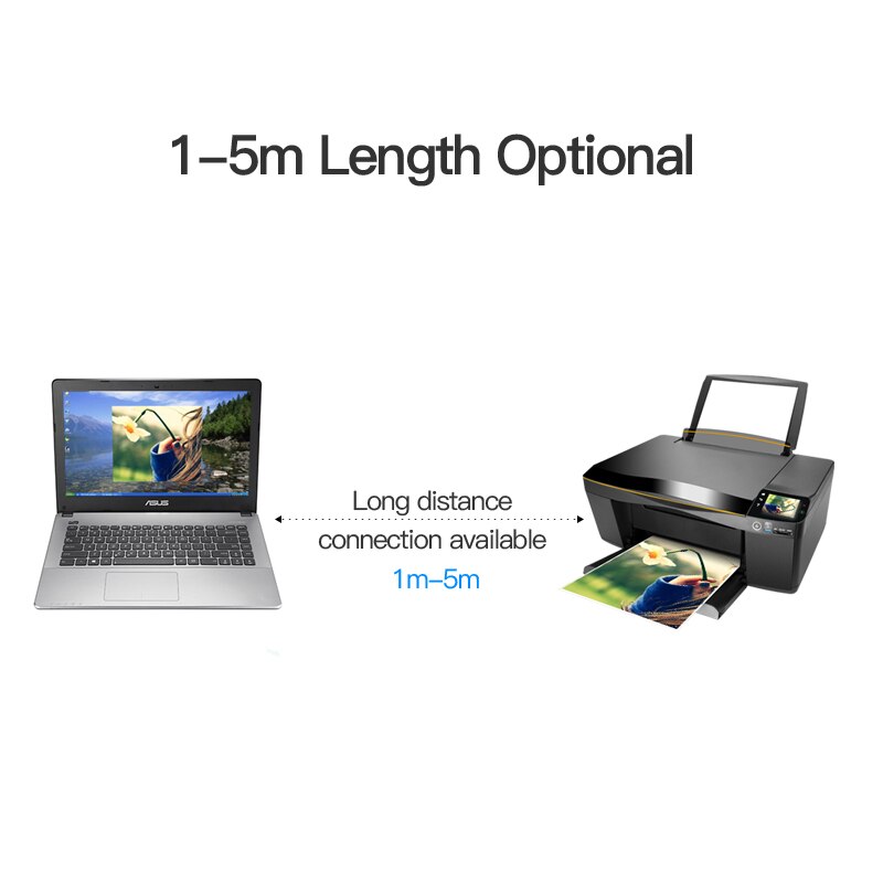 Vention usb 2.0 print kabel usb 2.0 type a han til b han synkronisering data scanner usb printer kabel 1m 2m til hp canon epson printer