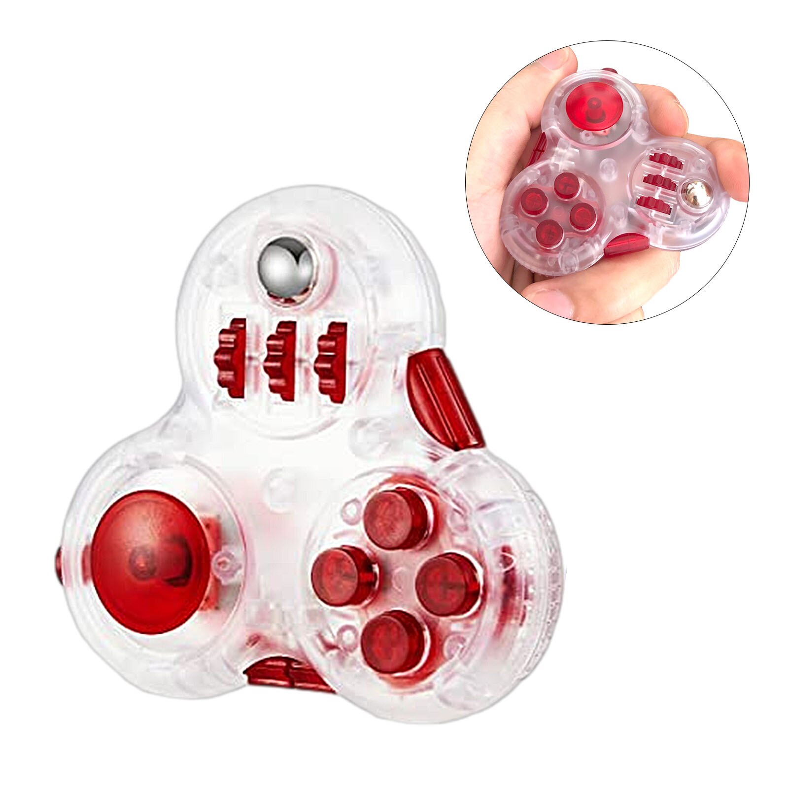 1 Pc Fidget Stress Reliever Fidget Pad Speelgoed Met 10 Fidget Vinger Kenmerken Speelgoed Voor Kinderen Volwassenen