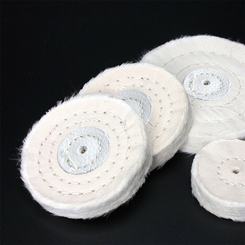 150MM 6 Inch Spiral Stitched Cotton Buffing Polishing Wheel Mop Bench Grinder