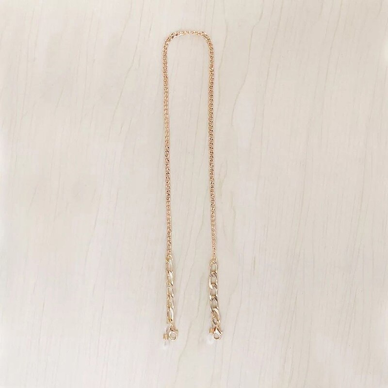 Reading Glasses Face mask Chain For Women metal Imitation pearls Non-slip Sunglasses Cords Casual Eyeglass Chain For Men: C13