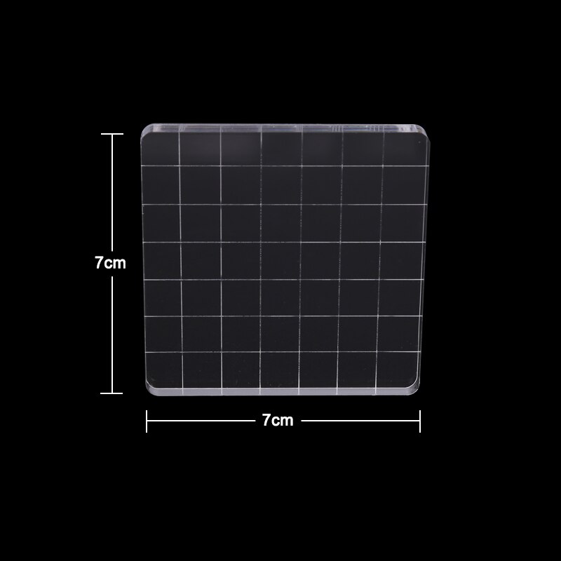 Clear Acrylic Stamp Block High Transparency Acrylic Block for Transparent Seal Stamp DIY Scrapbooking Photo Album Decorative: green