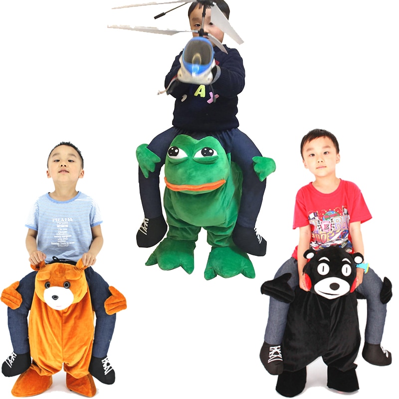 Novelty Ride on Me Mascot Costumes Carry Back Funny Animal Pants Oktoberfest Halloween Cosplay Clothes Kids Horse Riding Toys