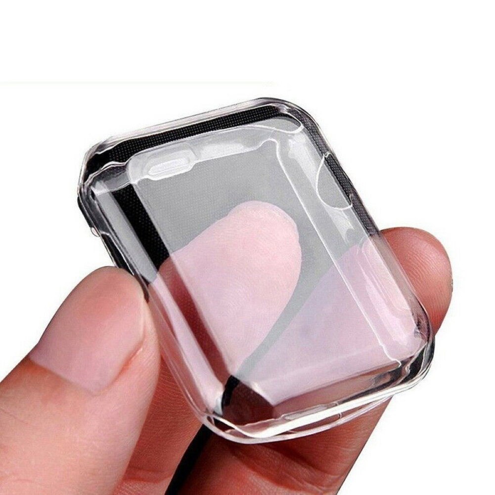 Mjukt tpu skyddsfodral fodral för apples watch 38mm 42mm smart watch all-inclusive skyddande skalskydd silikonfodral