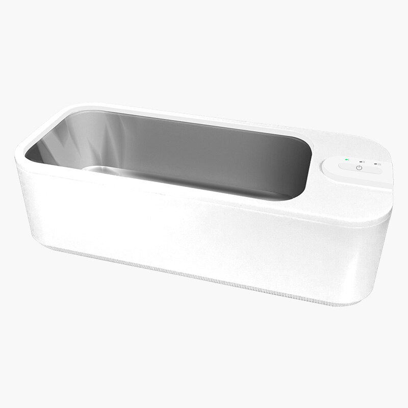 0.68L 24W Ultrasonic Cleaner Intelligent Control For Jewelry Glasses Denture Cleaning Machine Mini Sonic Clean Bath: 110V silver / US