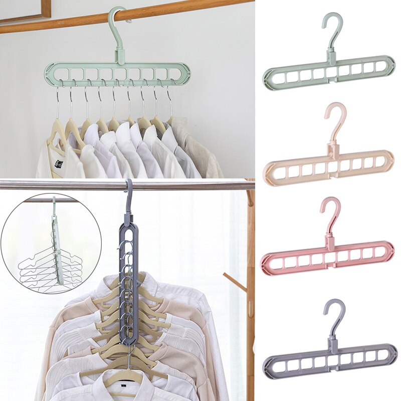 Multi-port Support Circle Clothes Hangers Clothes Drying Racks Multifunction Plastic Scarf Clothes Hanger Storage Rack