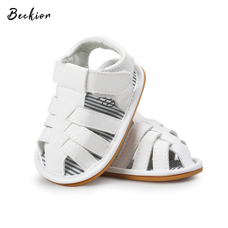 Beckior Baby-sandalen für mädchen und jungen, flach, weich, rutschfest, aus gummi, Ideal als lauflernschuhe oder krabbelschuhe für babys und kleinkinder ab 0-18 monaten.