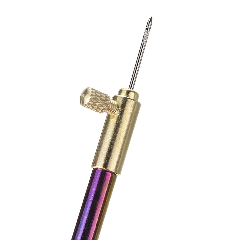 French Embroidery Needles Tambour Crochet Luneville Hook With 3 Aluminum Alloy Needles Crochet Hooks Bead Sewing Knitting Tools