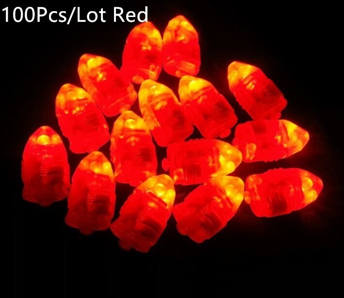 100 Stck/50 Stck LED Ball Lampen Ballon Lichter Gebühr Lichter Mond Sternen Schnur Lichter für Heimat Hochzeit Party geburtstag Dekoration: 100Stck rot