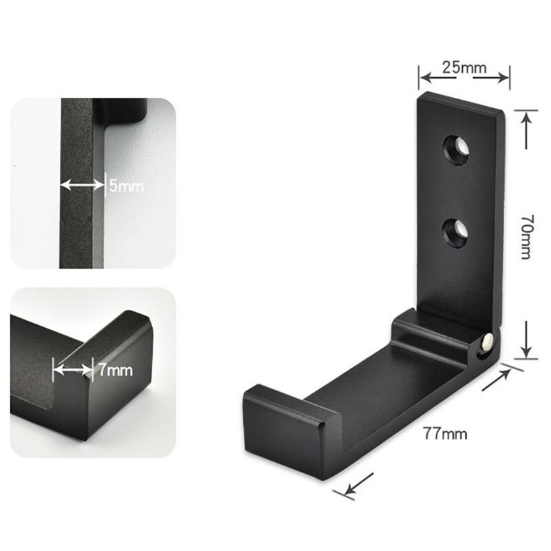 Gancho plegable de Metal para chaqueta, gancho retráctil para montar en la pared, 6 uds.