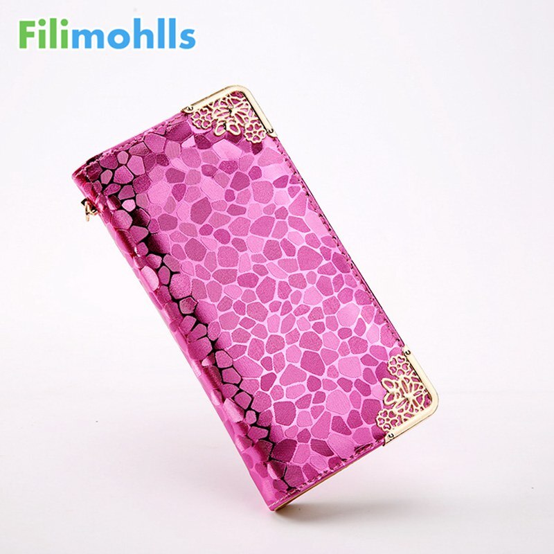 Long Wallets Ladies PU Leather Zipper Purse Card Holders Clutch bag Wallet Women Female Carteira Feminina S1262