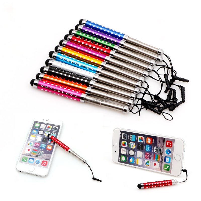 Intrekbare Capacitieve Diamond Stylus Touch Screen Pen Voor iPhone iPad Tablet PC