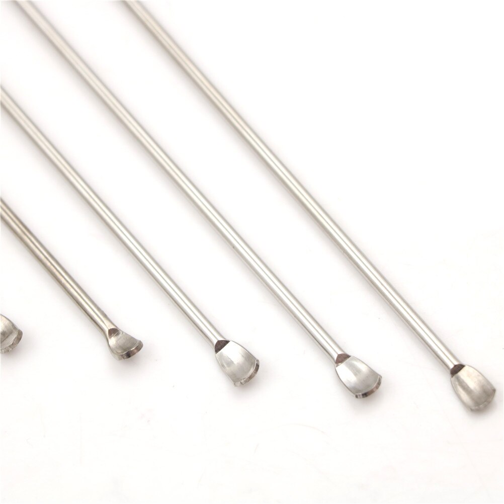 10cm-22cm medicinsk sked rostfritt stål spatel spadehuvud experiment apotek lab användning