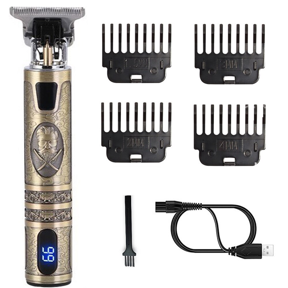 Elektrische Haar Schneiden Maschine Für Männer Drache Friseur Haar Trimmer 0mm Bart Rasierer USB kabellos Haar Haarschneidemaschine einstellen: Gentleman