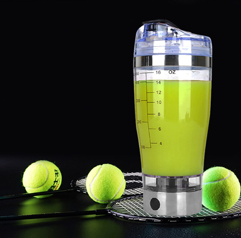 600MLPortable Movement Mixing Water Bottle Vortex Tornado PP Free Kitchen Accessories Electric Automatic Protein Shaker 450ML