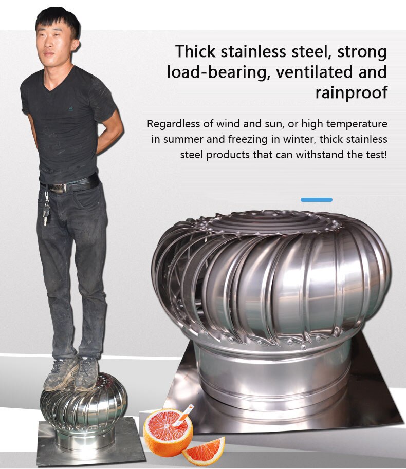 Unpowered Hood Roof Ventilator 100type Thickened Grandado