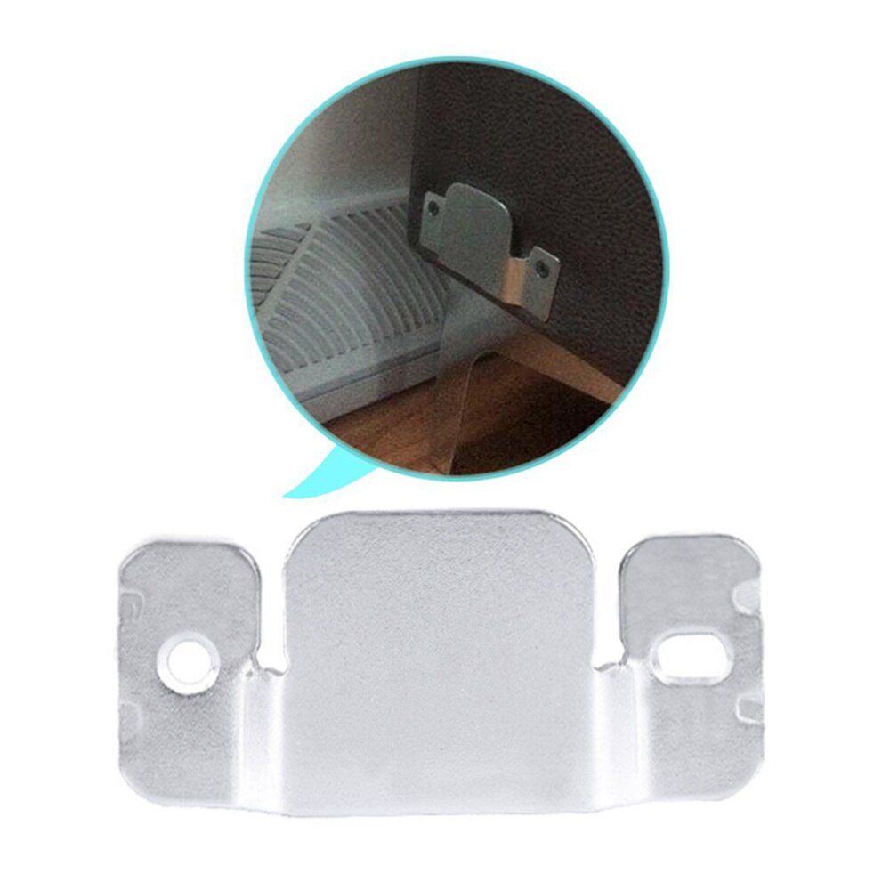10pcs Furniture Connector Metal Universal Sectional Sofa Interlocking with 20 Screws Accessories (Silver)