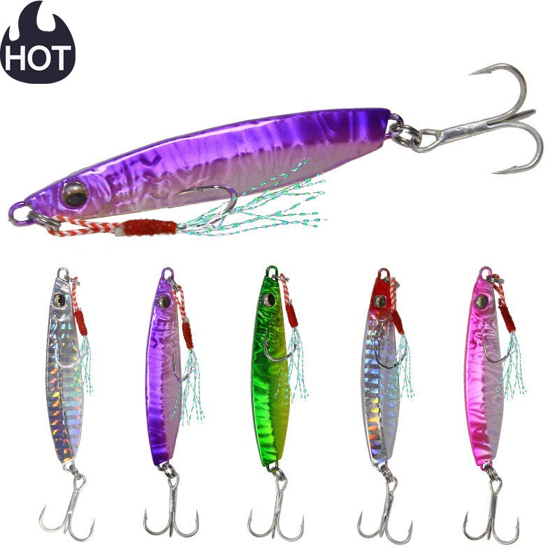 Fishing Tackle Sequin Fishing Lure Bait Tog-heavy Slow-shaking Blade Iron Plate Sea Fish Mackerel Tackle Bait For Fishing