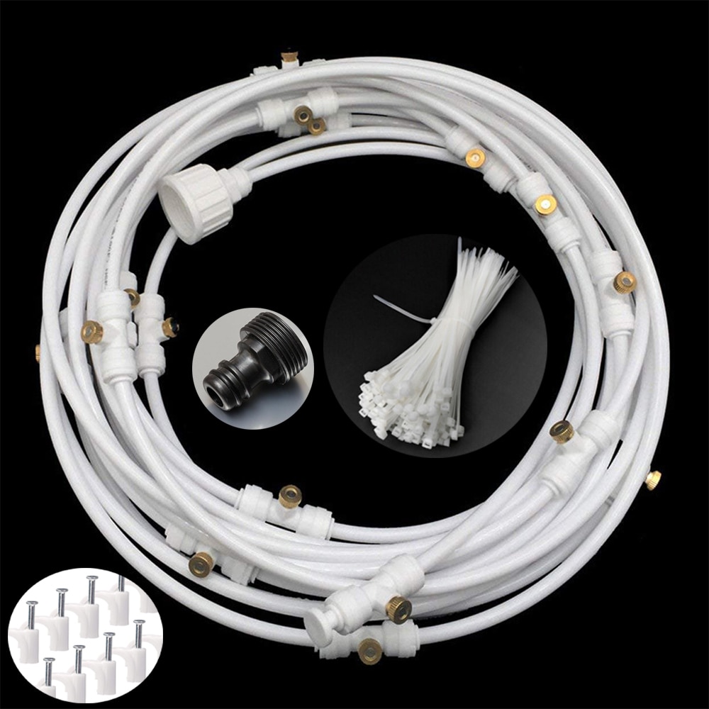 6/9/12/15/18m Outdoor misting Cooling system Patio Misting System Fan Cooler Water Mist Gardenhouse Spray fog misting system