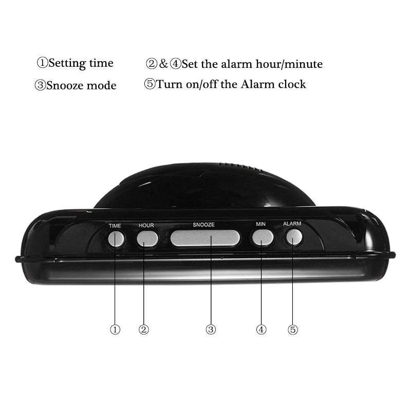 LED Digital Dispaly Modern Clocks Snooze Alarm Clock Timer 24 Hour Desk Table Desktop Office Clock