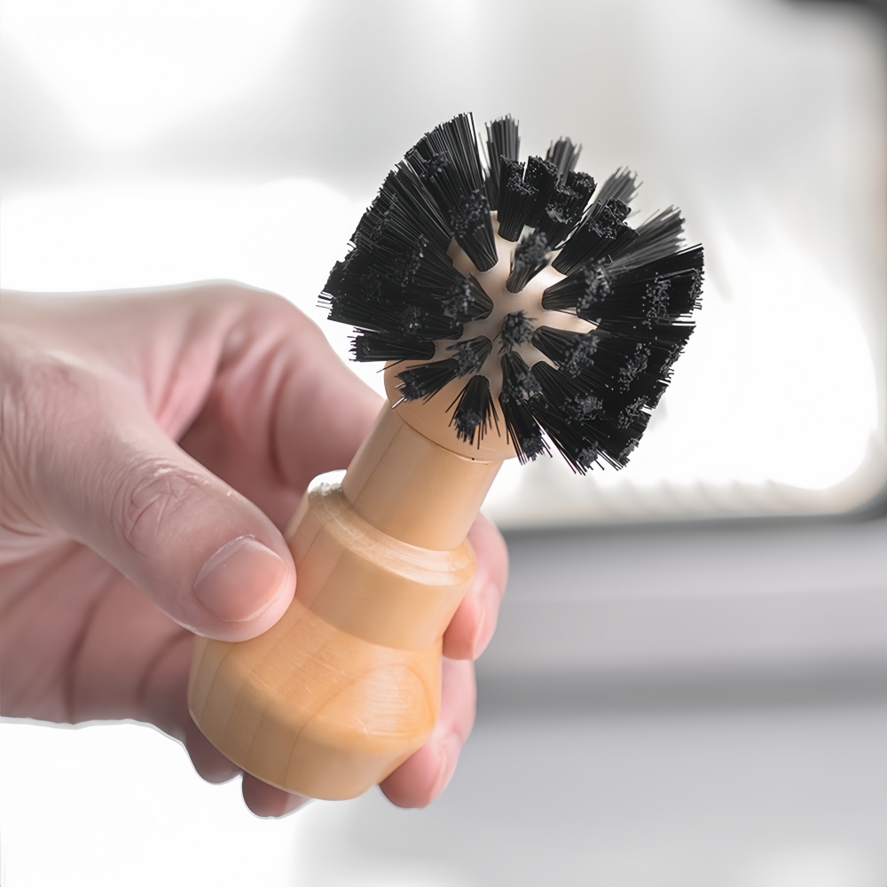 Poignée de Machine à café, brosse de nettoyage, manche en bois, Barista domestique, , Durable, facile à nettoyer, accessoires professionnels pour café
