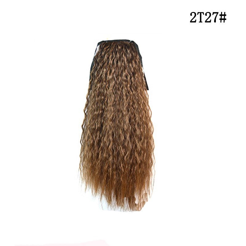 Synthetic Ponytail Wate Wave Long High Temperature Fiber Tie on Hair Extensions For Girls Party Clip in Hairpieces OLD STREET: 168-2T27 / 1 PC